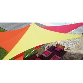 Voile d'ombrage Triangle FRAMBOISE 4 x 4 x 4 Mètres 