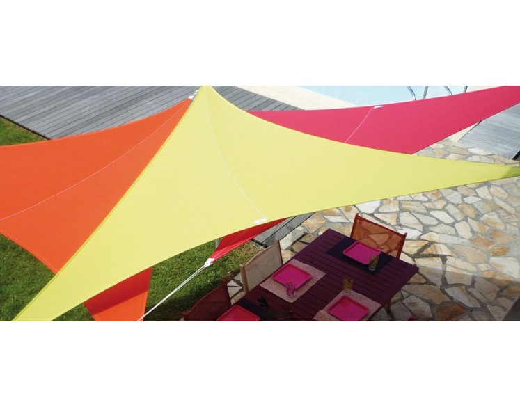 Voile d'ombrage Triangle VERT ANIS 4 x 4 x 4 Mètres 