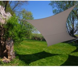 Voile d'ombrage Rectangle TAUPE 3 x 4,5 Mètres 