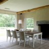 Table rectanglaire Noire VERSAILLES extensible jusqu'à 280 cm 
