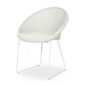 Fauteuil JOE en loom Blanc PA20I- all white