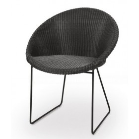 Chaise GIPSY DC Mocca - black frame - VINCENT'S GARDEN