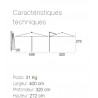 Parasol déporté 400 x 320 cm EMU (Base en option)