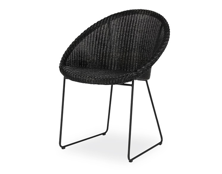 Fauteuil JOE - All Black - Loom et Piètement Noir