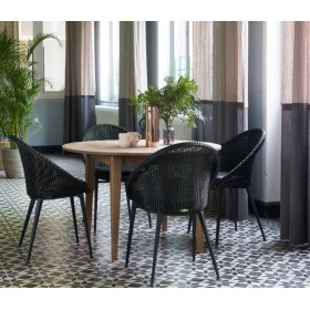 Chaise JACK pieds acier Laqué Noir