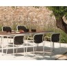 Lot de 4 Chaises blanches /marron  YARD - EMU