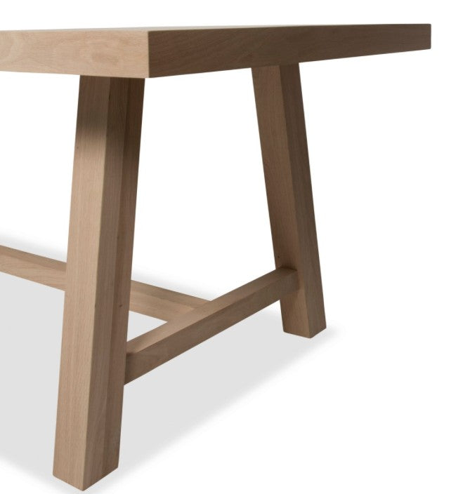 Table en chêne HERBERT 90 x 220 cm