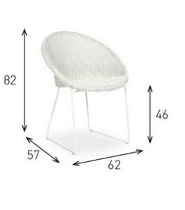 Fauteuil JOE en loom- all white