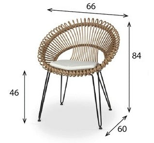 Fauteuil de repas ROXY Noir outdoor - Vincent's Garden