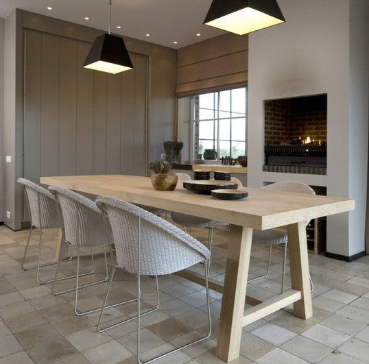 Table en chêne HERBERT 90 x 220 cm