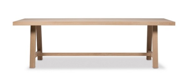 Table en chêne HERBERT 90 x 220 cm