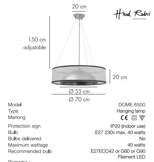 Suspension DOME 6500 - HIND RABII