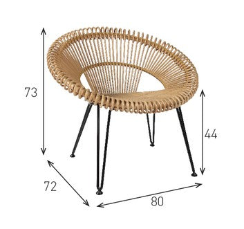 Fauteuil CRUZ en rotin - Vincent Sheppard