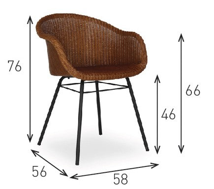 Fauteuil AVRIL en loom tous coloris - Vincent Sheppard