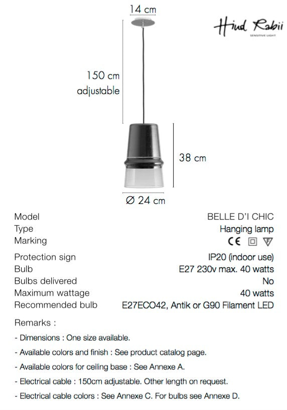 Suspension BELLE D'I CHIC By HIND RABII 