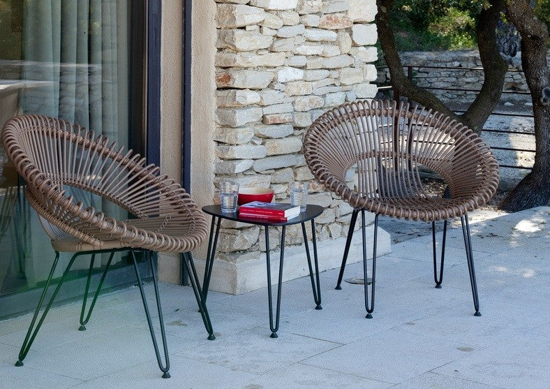 Table basse acier ROY  50 cm
