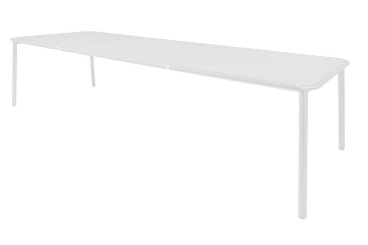 Table de repas extensible YARD 160 ( + 2 allonges de 55 cm) X 97,5 cm - Plateau en aluminium -EMU
