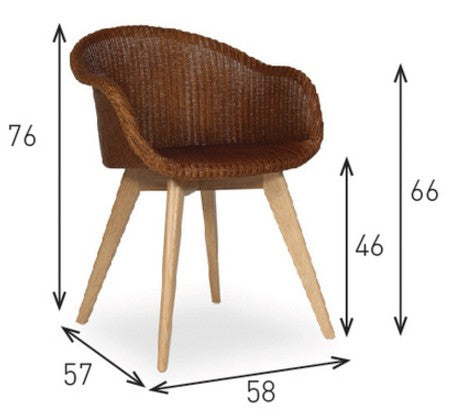 Fauteuil AVRIL OAK loom / Pieds chêne - Vincent Sheppard