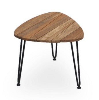 Table basse Teak / acier ROZY 50 cm -VINCENT SHEPPARD