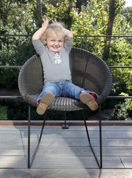 Chaise GIPSY DC Mocca - black frame - VINCENT'S GARDEN