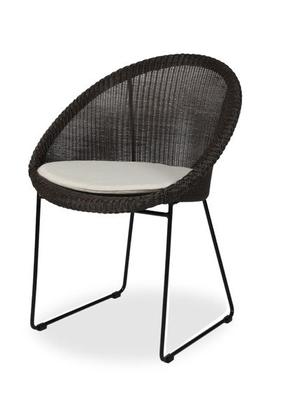Chaise GIPSY DC Mocca - black frame - VINCENT'S GARDEN