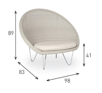Fauteuil GIPSY COCOON en résine et coussin SUNBRELLA