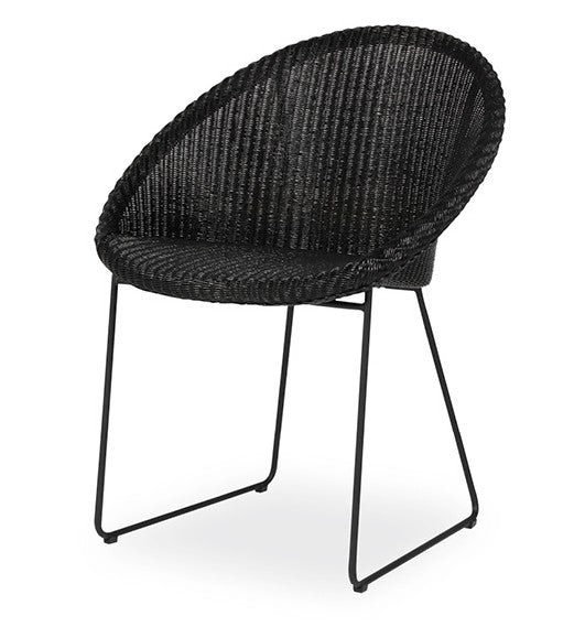 Fauteuil JOE - All Black - Loom et Piètement Noir