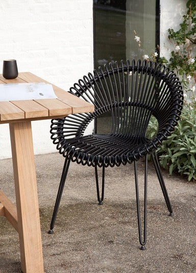 Fauteuil de repas ROXY Noir outdoor  - Vincent's Garden