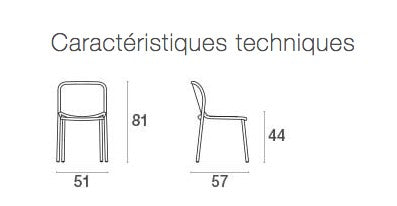 Lot de 4 Chaises  YARD - EMU