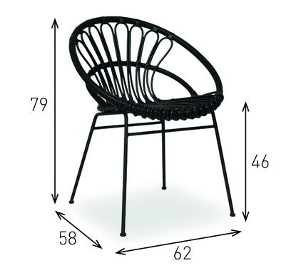 Chaise KIKI noire - ATELIER N/7