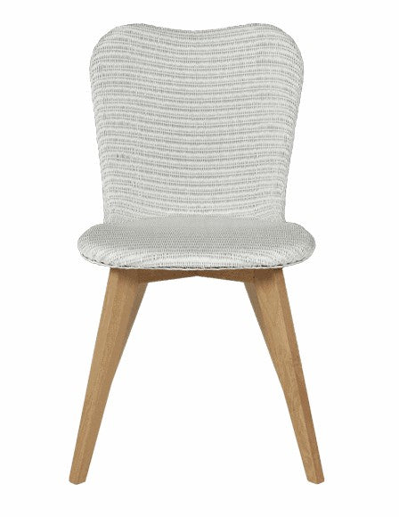 Chaise LILY loom Blanc et pieds chêne 